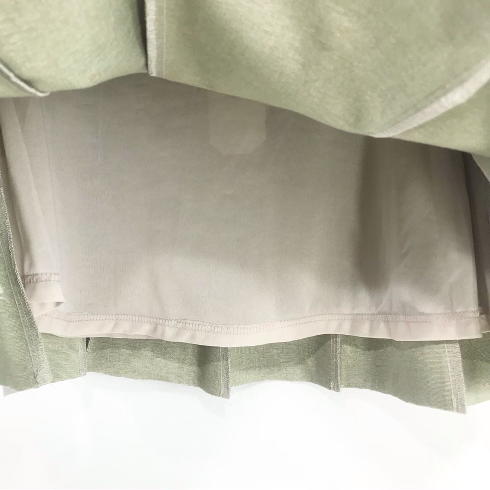 Love Riche Light Taupe Tan Faux Leather Skater Mini Skirt NEW - Picture 11 of 16